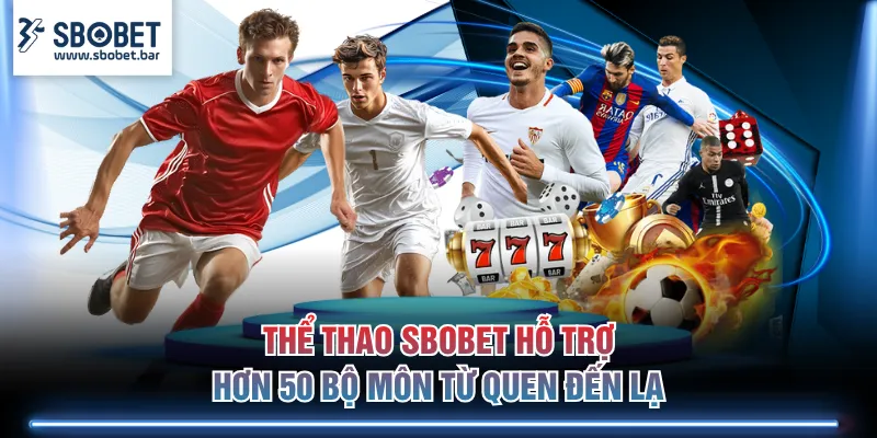 Thể thao SBOBET hỗ trợ hơn 50 bộ môn từ quen đến lạ