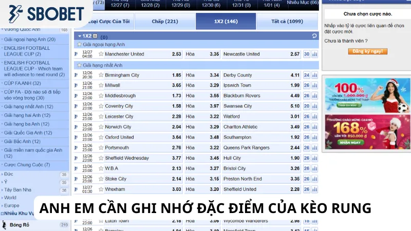 Anh em cần ghi nhớ đặc điểm của kèo rung