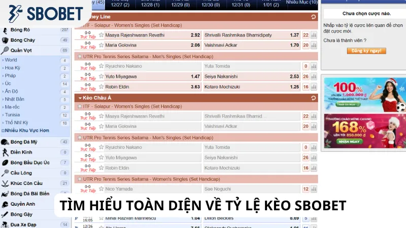 Tìm hiểu toàn diện về tỷ lệ kèo Sbobet